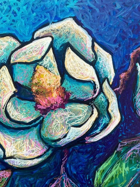 Magnolia Flower Painting
