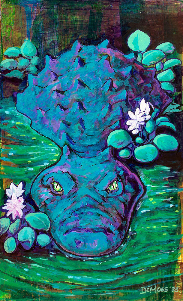 Alligator image in water