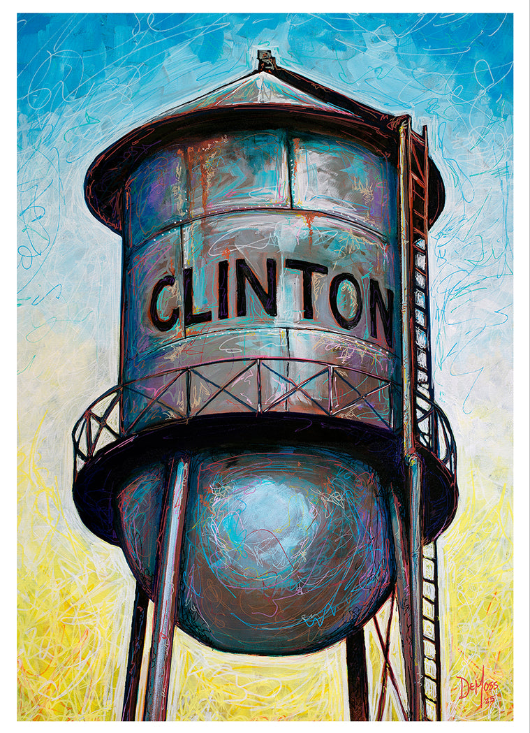 Clinton Watertower Note Cards