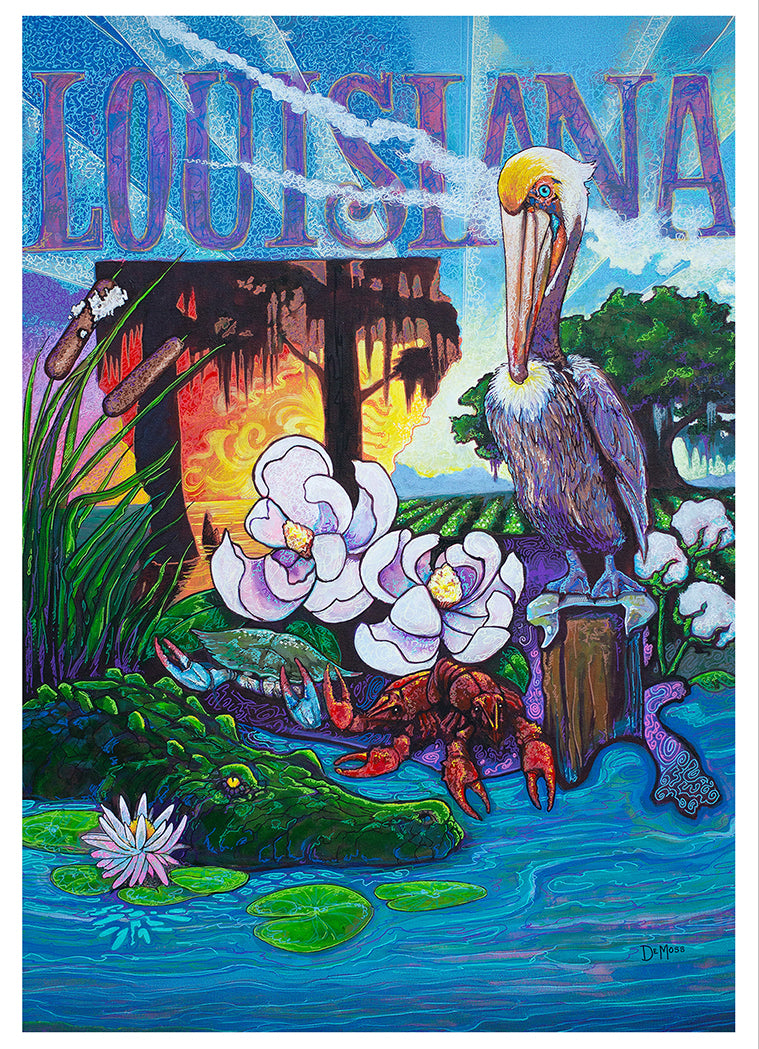 Louisiana Cotton and Crawfish Note Cards