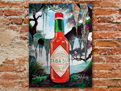 Tabasco Bottle Swamp Scene