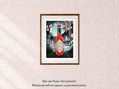 Tabasco Bottle Swamp Scene